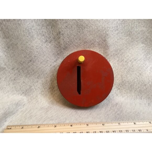 Vintage Tin Litho Clown Bank Coin Slot 4" Diameter Collectible - Picture 4 of 4